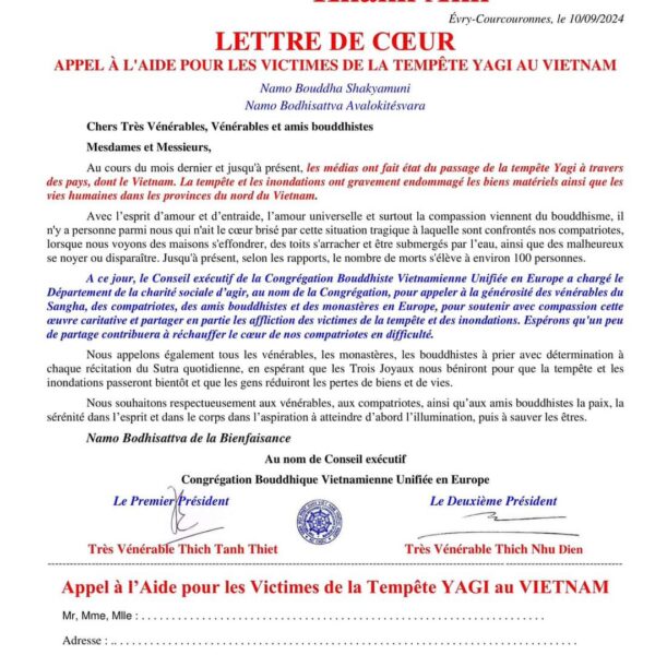 Soutien aux victimes de la tempête Yagi au Vietnam